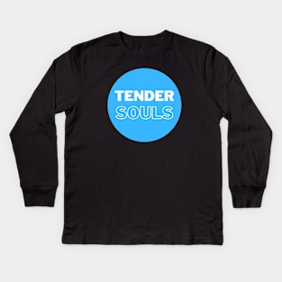 Tender Souls - Blue Kids Long Sleeve T-Shirt